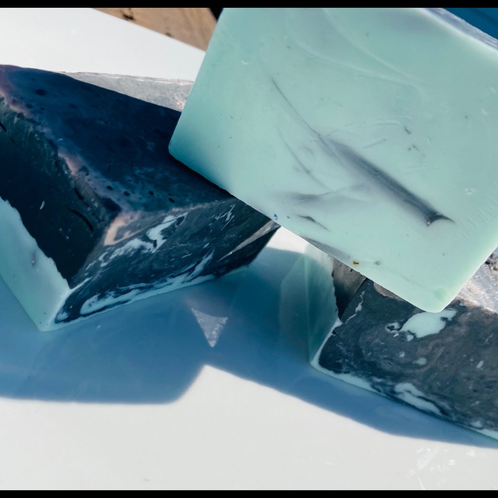 Charcoal and Green Tea soap bars